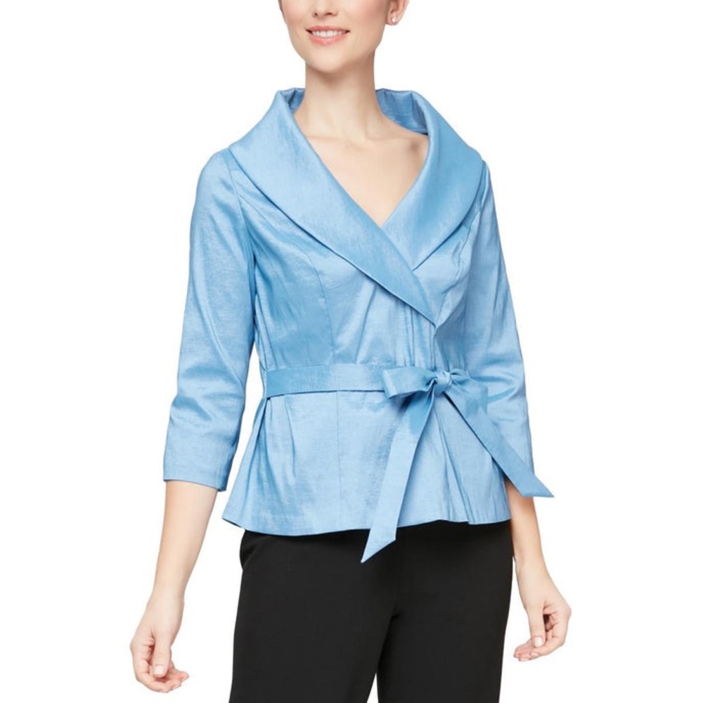 ALEX EVENINGS
Tie-Waist Surplice Blouse